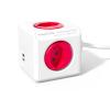POWERCUBE Socket extend red 66.7890RD 4xT.13 2xUSB 5V 2.1A
