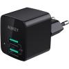 AUKEY Minima Duo USB-A 12W PA-U32 black , Adaptive Charging