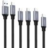 AUKEY ImpulseCable USB-A-to-C bl. CB-CMD2 5Pack 1x2M,3x1M,1x0.3M alu