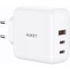 AUKEY Omnia Mix3 90W 3-Port PD GaN PA-B6S-WT 3-Port 2xUSB-C&1xUSB-A,WT