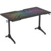DELTACO RGB Gaming Desk DT420 GAM-150 Glass LED Tabletop,140x75 cm
