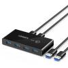 UGREEN 2x4 Sharing Switch Box 30768 USB 3.0 for 2 PCs,Black