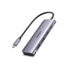 UGREEN USB-C Hub 6in1, Silver 70411 HDMI,2xUSB-A,SD TF,USB-C PD