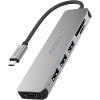 SITECOM USB-C to HDMI 3 Port CN-407 USB 3.1-A, SD, microSD silver