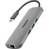 SITECOM USB-C Multi-Port Hub HDMI,LAN CN-382 3x USB-A, 4K, SD, mSD USB-C PD