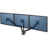 FELLOWES Monitorhalter Platinum Series 8042601 dreifach, schwarz, 2xUSB