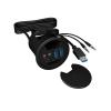 ICY BOX In-Desk USB Hub 60 mm black IB-HUB1404A 2x USB 3.0, USB-C, 3,5mm, SD