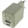 FRESH'N REBEL Mini Charger USB-C + A PD 2WC30DG Dried Green 30W