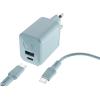 FRESH'N REBEL Charger USB-C PD Dusky Blue 2WCC45DB + USB-C Cable 45W