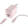 FRESH'N REBEL Charger USB-C PD Smokey Pink 2WCC45SP + USB-C Cable 45W