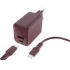 FRESH'N REBEL Charger USB-C PD Deep Mauve 2WCC45DM + USB-C Cable 45W