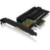 ICY BOX PCIe-Karte, 1x M.2 SATA III IB-PCI215M2-HSL 1x M.2 PCIe PCIe 4.0 FP+LP
