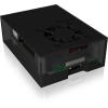 ICY BOX Gehäuse für Raspberry Pi 4, IB-RP108 Alu. Deckel/boden Acrylrahmen