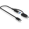 ICY BOX USB-C 3.1 G2 zu USB A & C IB-CB033 35 cm