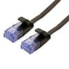 VALUE Patchkabel flach, CAT.6a UTP 21.99.0820 Black, halogenfrei 0.5m
