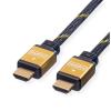 ROLINE HDMI High Speed Kabel, Eth. 11.04.5501 Gold, ST/ST, 2160p, 3D 1m