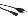 ROLINE Netzkabel Black 19.07.2096 Euro-Flach auf C7 Buchse 1.8m