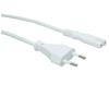 VALUE Netzkabel White 19.99.2095 Euro-Flach auf C7 Buchse 1.8m