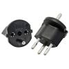 S-ELECTRO Fix-Adapter SchuKo-CH 4.107438 schwarz, 3-polig