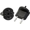 S-ELECTRO Fix-Adapter SchuKo-CH 4.135802 schwarz, 2-polig