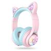 ICLEVER Cat Ear Bluetooth Headphones C04-2083N-14 BTH13, 50h, pink