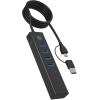 ICY BOX 7-Port USB 3.2 Gen 1 Hub IB-HUB1737-C3 3x USB-C & 4x USB-A