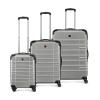 WENGER Amplar Hardside Luggage Silver 653306 3er Set S M L Banderole