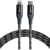 BOOMPODS Tide USB- C-Lightning Cable TCCAPG 1.5m,graphite