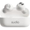 SUDIO Wireless Earbuds T3WHT T3, White, Wireless