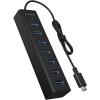 ICY BOX USB-C to 7 Port USB-A Hub IB-HUB1700-C3 USB 3.2 G1