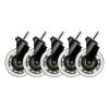 DELTACO RGB Casters,Wheels,5-pack GAM-141 for Gaming Chairs
