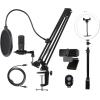 DELTACO Streaming Kit GAM-170 Webcam,Ring Light,Microphone