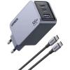UGREEN USB Wallcharger Nexode Pro 25874 100W, 3-Port,PD,GaN w.Cable