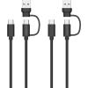 SPEEDLINK STREAM Play&Charge Cable Set SL-460101-BK USB-C,A to USB-C,Black