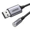 UGREEN Audio Adapter USB 2.0,3.5mm 30757 BB Aluminum Alloy 25cm,Grey