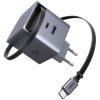 UGREEN Fast Charger 2-Port 65W GaN 65825 Retractable Cable