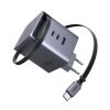UGREEN Fast Charger 3-Port 100W GaN 65828 Retractable Cable