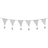 JABADABADO Wimpelkette Stoff 4m K032 grey Wimpel 15x24cm