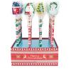 ROOST Bleistift mit Radiergummi 103773 Weihnachten 4 ass.