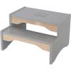 JABADABADO Tritthocker H13225 grau 32x27x20cm