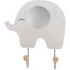 JABADABADO Garderobe Elefant R16044 grau 17x18cm