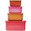 ALLC Lunch & snack box set Glitter SNSEGL36 autumn pink 4 Stück