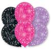 NEUTRAL Latexballons 6 Stk. 9901070 pink, purple, black 27.5cm