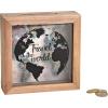 ROOST Sparkasse Travel the World 10040874 Holz, Glas 15x15x5cm