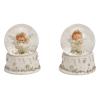 ROOST Schneekugel Engel 10030180 Poly, Glas, weiss 7x9x7cm