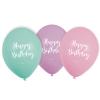 NEUTRAL Ballons Happy Birthday 22.8cm 9903713 Pastel 6 Stück