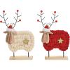 ROOST Elch Aufsteller 14x24x5cm 10026201 Holz, Wolle ass.