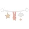 JABADABADO Kinderwagenkette Hase 49cm K122 rosa