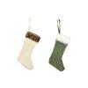 ROOST Weihnachtsstrumpf 26x65x3cm 10041108 weiss/grün, assortiert