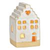 ROOST Teelicht Haus 7x11x6cm 10040029 Keramik, weiss
